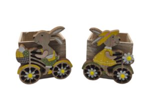 CAIXA MADEIRA C/COELHO BICICLETA