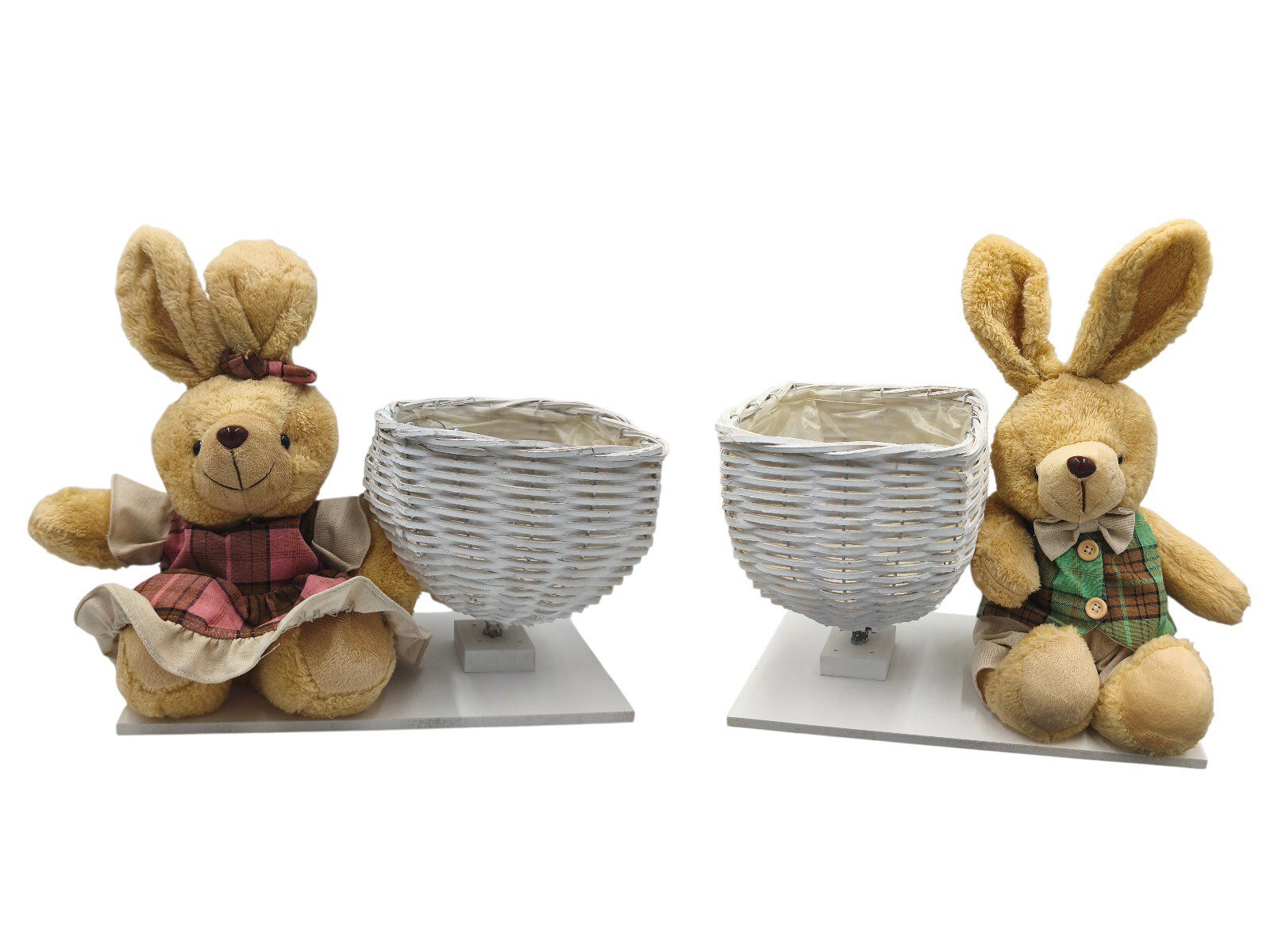 PA-282 BASE C/COELHO PELUCHE+VASO-18X18X14 - Image 1