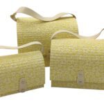 CONJ.3 BAUS BORDADO FLORIDO COR:AMARELO