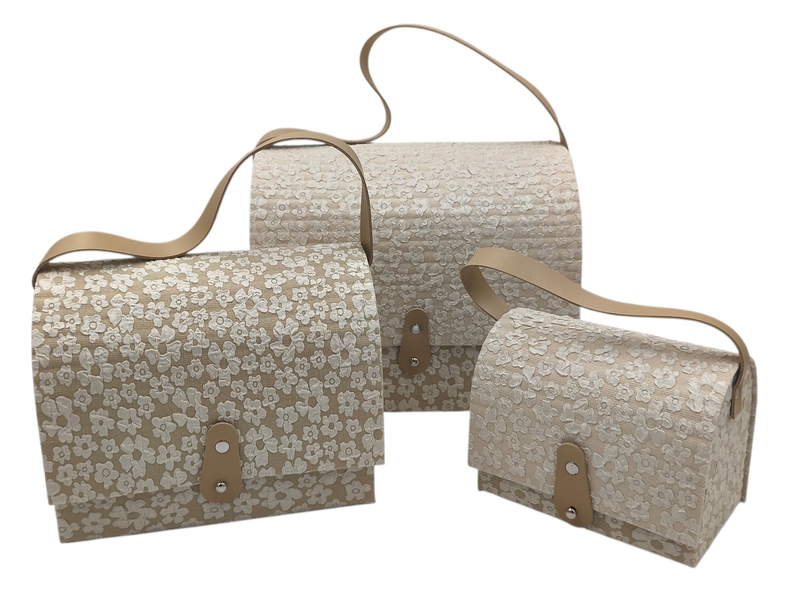 SC0037835BL241914 CONJ.3 BAUS BORDADO FLORIDO COR:BEGE - Image 1