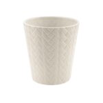 CACHEPOT CERAMICA LAÇOS COR:BEGE