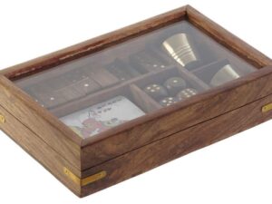 CAIXA MADEIRA C/5 JOGOS