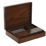 CAIXA MADEIRA C/ 4 JOGOS