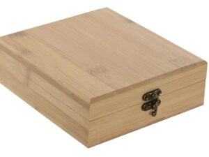 CAIXA MADEIRA C/5PEÇAS INOX P/VINHO