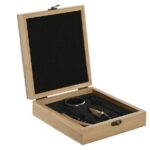 CAIXA MADEIRA C/5PEÇAS INOX P/VINHO