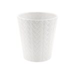 CACHEPOT CERAMICA LAÇOS COR:BRANCO