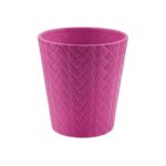CACHEPOT CERAMICA LAÇOS COR:FUCSIA