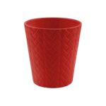 CACHEPOT CERAMICA LAÇOS COR:VERMELHO