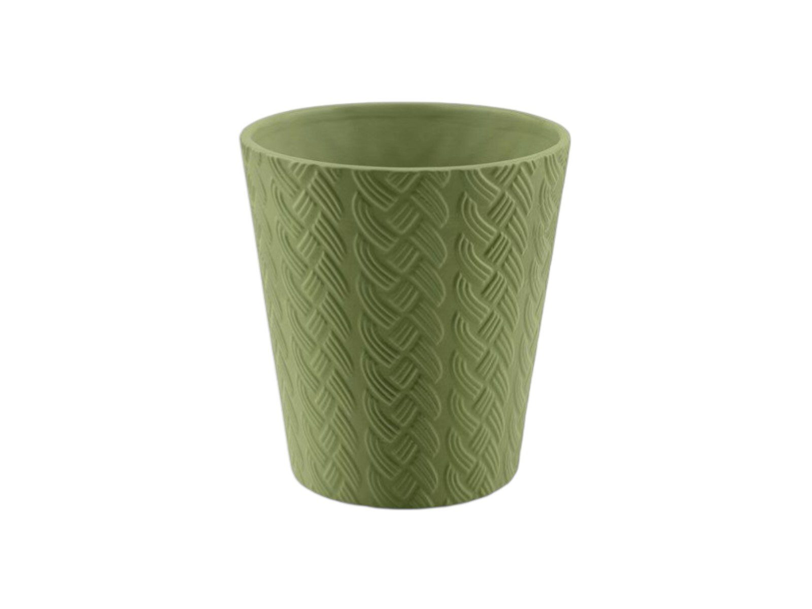 vde-116-ve-46449 CACHEPOT CERAMICA LAÇOS COR:VERDE - Image 1