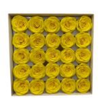 CAIXA C/25 ROSAS 6.5CM SABAO 5CM COR:AMARELO