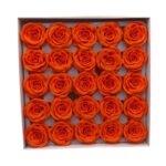 CAIXA C/25 ROSAS 6.5CM SABAO 5CM COR:LARANJA