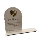 PLACA MADEIRA C/SUPORTE MAE