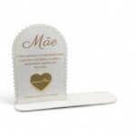 PLACA MADEIRA C/SUPORTE MAE