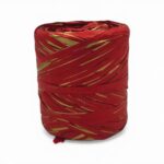 RAFIA ROLO 1.5CMX200MTS MULTICOLOR VERMELHO/OURO