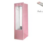 CAIXA PAPEL C/JANELA P/PLANTAS PACK C/5UNID COR:ROSA