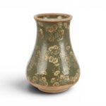 JARRA CERAMICA FLORES COR:VERDE