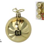 CONJ.12 BOLAS NATAL 6CM COR:DOURADO