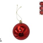 CONJ.12 BOLAS NATAL 6CM COR:VERMELHO