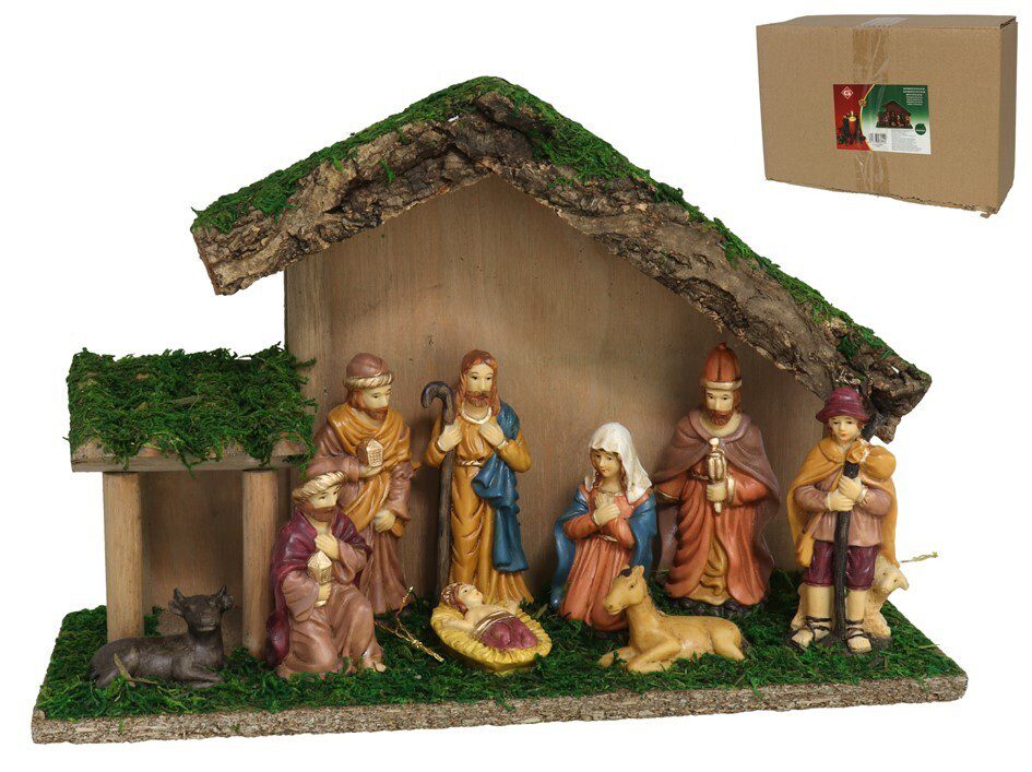 8445393164540 PRESEPIO RESINHA C/CABANA - Image 1
