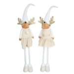 RENA PELUCHE C/PERNAS EXTENSIVEIS 90/136,5CM COR:BRANCO