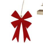 LAÇO DE NATAL VELUDO+METAL COR:VERMELHO