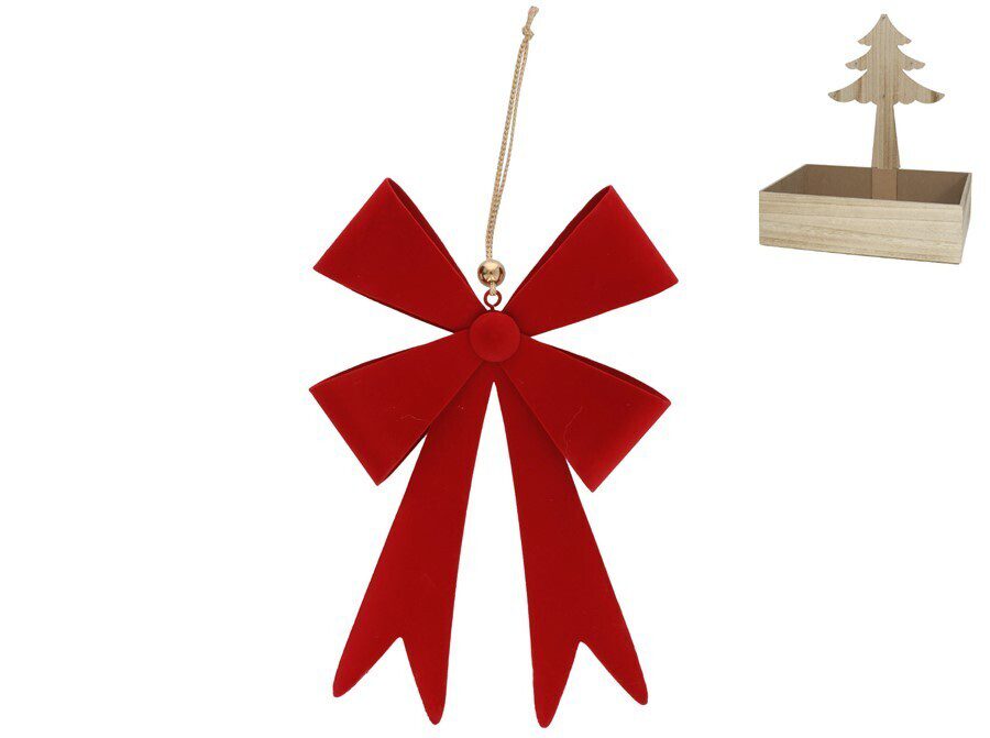8445393523569 LAÇO DE NATAL VELUDO+METAL COR:VERMELHO - Image 1