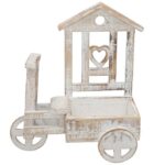 CARRO TRICICLO MADEIRA COR:BRANCO