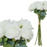 ARTIFICIAL- ATADO C/9 ROSAS SECAS COR:BRANCA
