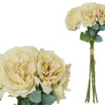 ARTIFICIAL- ATADO C/7 PEONIA SECAS COR:BEGE