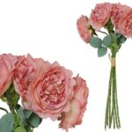 ARTIFICIAL- ATADO C/9 PEONIA SECAS COR:ROSA