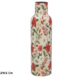 JARRA METAL C/MOTIVOS FLORE HIBISCUS COR:CREME