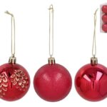 BOLA DE NATAL CONJ.12 6CM COR:VERMELHO