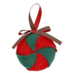 BOLA VELUDO COR:VERDE/VERMELHO
