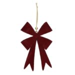LAÇO DE NATAL VELUDO+METAL COR:BORDO