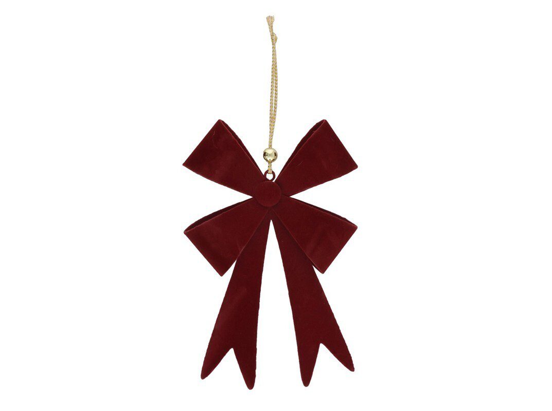 8445393650166 LAÇO DE NATAL VELUDO+METAL COR:BORDO - Image 1
