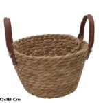 CESTA RED. FIBRA NATURAL C/ASAS