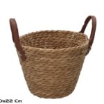 CESTA RED. FIBRA NATURAL C/ASAS