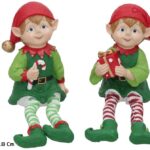 FIGURAS ELFO RESINA C/PERNAS EM TECIDO