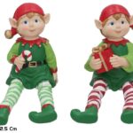 FIGURAS ELFO RESINA C/PERNAS EM TECIDO