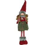 MENINA C/ASAS EM PE COR:VERMELHO/VERDE