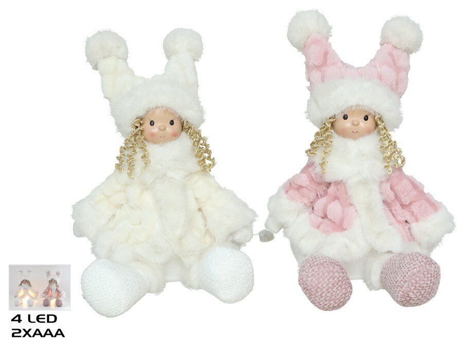 8445393669038 FIGURA MENINA EM TECIDO C/LUZ - Image 1