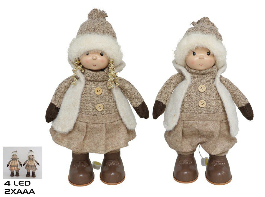 8445393669137 FIGURA MENINO/A VESTIDO C/LUZ COR:BEGE - Image 1