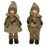 FIGURA MENINO/A VESTIDO COR:CASTANHO