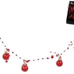 GRINALDA DE BOLAS 58CM COR:VERMELHO