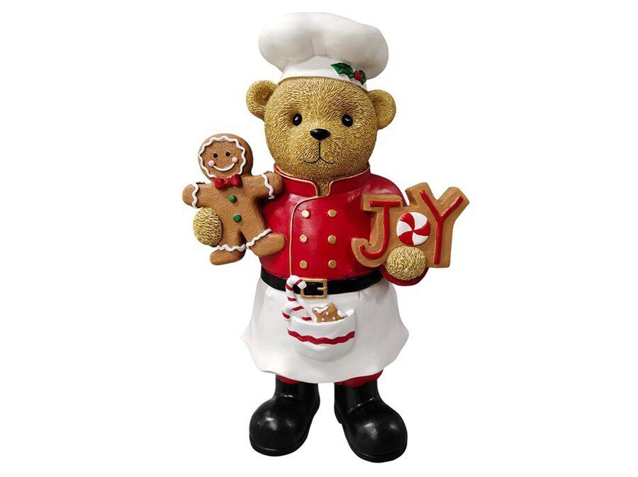 8445393684536 FIGURA URSO COZINHEIRO POLIRESINA - Image 1