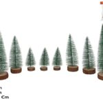 CONJUNTO 8 ARVORES DE NATAL 10/15/20CM