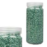 PEDRA DECORATIVA 2/5MM METALIZADO 700GR COR:VERDE