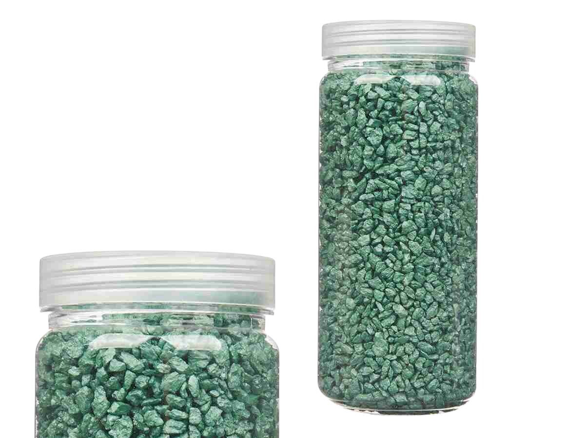 92504 PEDRA DECORATIVA 2/5MM METALIZADO 700GR COR:VERDE - Image 1