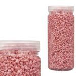 PEDRA DECORATIVA 2/5MM METALIZADO 700GR COR:ROSA