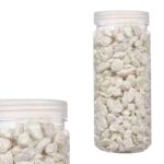 PEDRA DECORATIVA 10/20MM METALIZADO 700GR COR:BRANCO